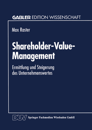 Shareholder-Value-Management von Raster,  Max