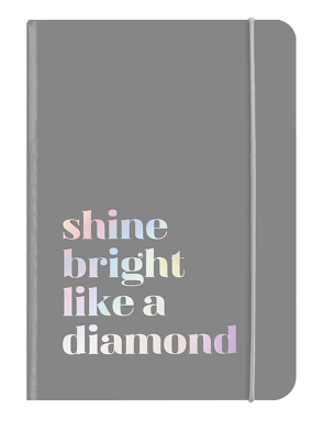 SHINE BRIGHT 12×17 cm – Blankbook – 240 blanko Seiten – Softcover – gebunden