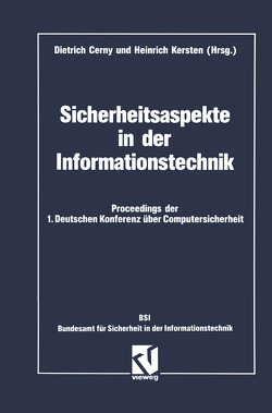 Sicherheitsaspekte in der Informationstechnik von Cerny,  Dietrich Sicherheitsaspekte in der Informationstechnik von Cerny,  Dietrich