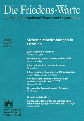 Sicherheitsbedrohungen in Ostasien von Ipsen,  Knut, Rittberger,  Volker, Tomuschat,  Christian