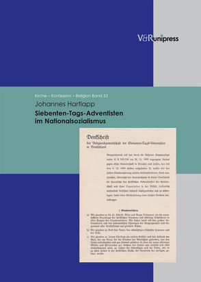 Siebenten-Tags-Adventisten im Nationalsozialismus unter Berücksichtigung der geschichtlichen und theologischen Entwicklung in Deutschland von 1875 bis 1950 von Barth,  Hans-Martin, Feldtkeller,  Andreas, Fleischmann-Bisten,  Walter, Hartlapp,  Johannes, Hempelmann,  Reinhard, Obst,  Helmut, Schneider-Ludorff,  Gury