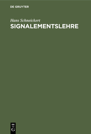 Signalementslehre von Schneickert,  Hans