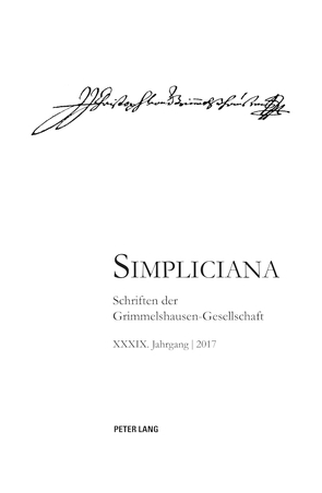 Simpliciana XXXIX (2017) von Heßelmann,  Peter