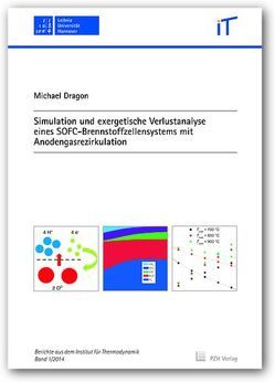 Simulation und exergetische Verlustanalyse eines SOFC-Brennstoffzellensystems mit Anodengaszirkulation von Dragon,  Michael, Kabelac,  Stephan