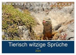 Sind Tiere die weiseren Menschen? Tierisch witzige Sprüche (Tischkalender 2024 DIN A5 quer), CALVENDO Monatskalender von Skrypzak,  Rolf