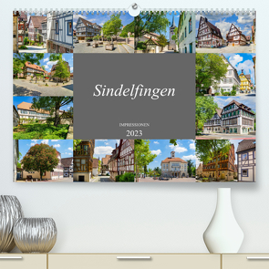 Sindelfingen Impressionen (Premium, hochwertiger DIN A2 Wandkalender 2023, Kunstdruck in Hochglanz) von Meutzner,  Dirk