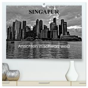 Singapur Ansichten in schwarz weiß (hochwertiger Premium Wandkalender 2024 DIN A2 quer), Kunstdruck in Hochglanz von Wittstock,  Ralf