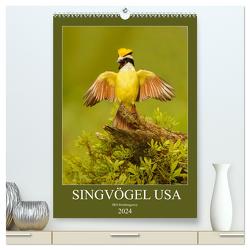 Singvögel USA (hochwertiger Premium Wandkalender 2024 DIN A2 hoch), Kunstdruck in Hochglanz von birdimagency,  BIA