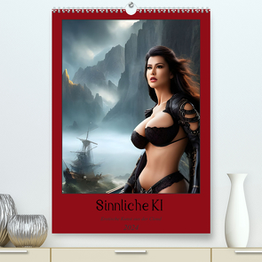 Sinnliche KI – Erotische Kunst aus der Cloud (hochwertiger Premium Wandkalender 2024 DIN A2 hoch), Kunstdruck in Hochglanz von aka stine1,  Christine