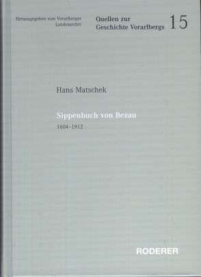 Sippenbuch von Bezau von Matschek,  Hans