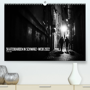 Skateboarden in Schwarz-Weiß (Premium, hochwertiger DIN A2 Wandkalender 2022, Kunstdruck in Hochglanz) von Wagner,  Daniel