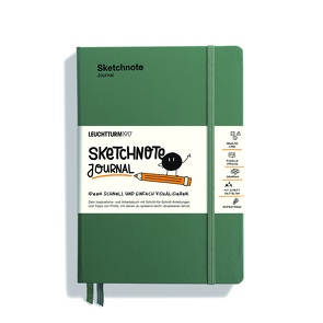 Sketchnote Journal DE (Olive) von Frank,  Anna, LEUCHTTURM GRUPPE,  GMBH & CO. KG, Wein,  Sabine