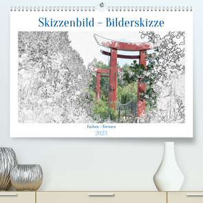 Skizzenbilder – Bilderskizzen (Premium, hochwertiger DIN A2 Wandkalender 2023, Kunstdruck in Hochglanz) von Uffmann,  Frank