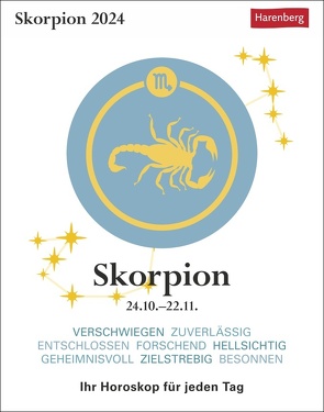 Skorpion Sternzeichenkalender 2024 von Robert Satorius