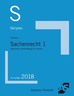 Skript Sachenrecht 1 von Veltmann,  Till