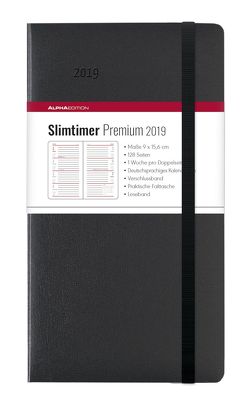 Slimtimer Premium Black 2019 von ALPHA EDITION