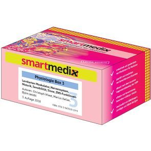 SmartMedix Lernkarten Physiologie Box 3: Muskulatur, Nervensystem, Motorik, Sensibilität, Sinne und ZNS-Funktionen von Jacobi,  Björn, Keller,  Marius, Wiest,  Christoph