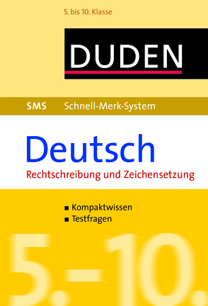 SMS Deutsch – Rechtschreibung und Zeichensetzung 5.-10. Klasse von Fahlbusch,  Claudia, Hock,  Birgit