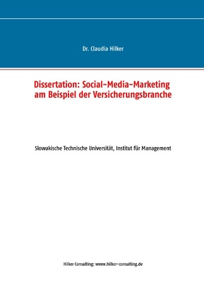 Social-Media-Marketing am Beispiel der Versicherungsbranche von Hilker,  Claudia