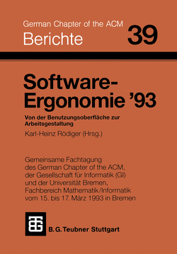 Software-Ergonomie ’93 von Rödiger