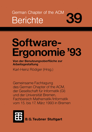 Software-Ergonomie ’93 von Rödiger