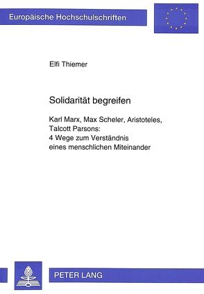 Solidarität begreifen von Thiemer,  Elfi