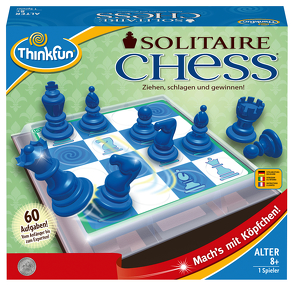 ThinkFun – 76325 – Soitaire Chess – das fesselnde Denkspiel mit Schach-Regeln. Die ein Personen Schach-Variante. Logikspiel, welcher Zug ist jetzt der Richtige! von Timonen,  Vesa