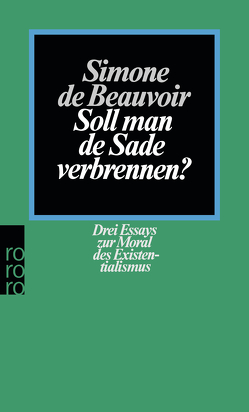 Soll man de Sade verbrennen? von Beauvoir,  Simone de, Zeller,  Alfred