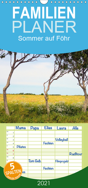 Sommer auf Föhr – Familienplaner hoch (Wandkalender 2021 , 21 cm x 45 cm, hoch) von Bergenthal,  Jürgen