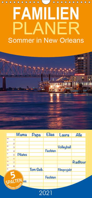 Sommer in New Orleans – Familienplaner hoch (Wandkalender 2021 , 21 cm x 45 cm, hoch) von Enders,  Borg