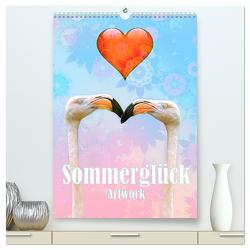 Sommerglück – Artwork (hochwertiger Premium Wandkalender 2024 DIN A2 hoch), Kunstdruck in Hochglanz von Brunner-Klaus,  Liselotte