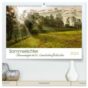 Sommerlichter – Stimmungsvolle Landschaftsbilder (hochwertiger Premium Wandkalender 2024 DIN A2 quer), Kunstdruck in Hochglanz von Geisdorf,  Linda