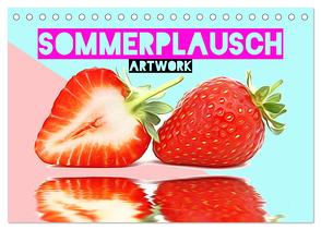 Sommerplausch – Artwork (Tischkalender 2024 DIN A5 quer), CALVENDO Monatskalender von Brunner-Klaus,  Liselotte