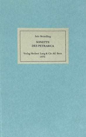 Sonette des Petrarca von Weindling,  Salo