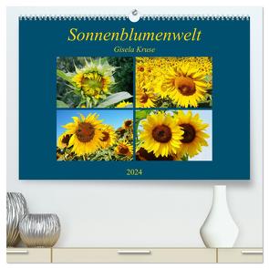 Sonnenblumenwelt (hochwertiger Premium Wandkalender 2024 DIN A2 quer), Kunstdruck in Hochglanz von Kruse,  Gisela