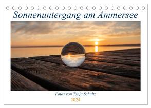 Sonnenuntergang am Ammersee (Tischkalender 2024 DIN A5 quer), CALVENDO Monatskalender von Schultz,  Tanja