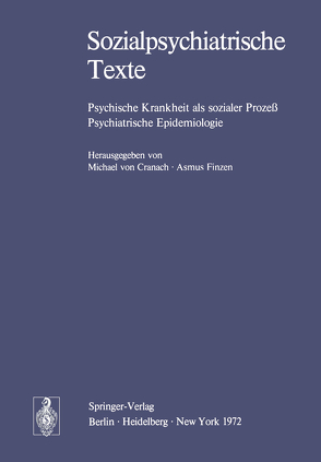 Sozialpsychiatrische Texte von Cranach,  M.v., Finzen,  A.