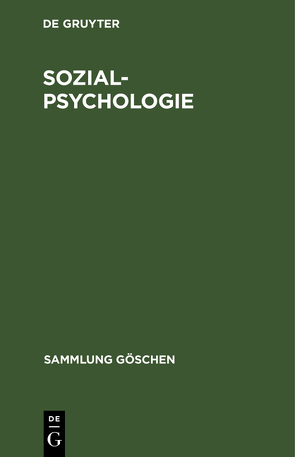 Sozialpsychologie von Hofstätter,  Peter R.