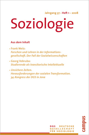 Soziologie 1.2010 von Vobruba,  Georg