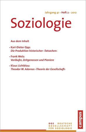 Soziologie 2.2012 von Vobruba,  Georg