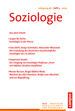 Soziologie 3/2019 von Farzin,  Sina