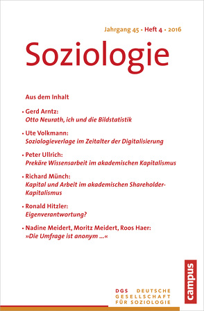 Soziologie 4.2016 von Vobruba,  Georg