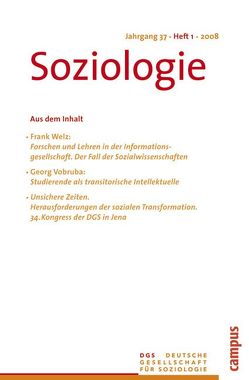 Soziologie 1.2008 von Vobruba,  Georg