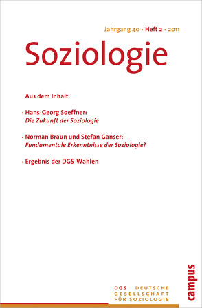 Soziologie 2.2011 von Vobruba,  Georg