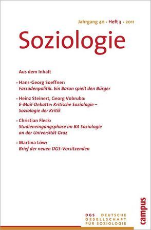 Soziologie 3.2011 von Vobruba,  Georg