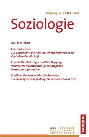 Soziologie 4.2013 von Vobruba,  Georg