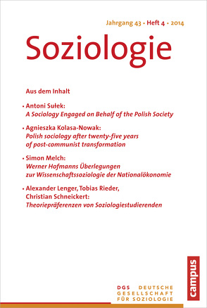 Soziologie 4.2014 von Vobruba,  Georg