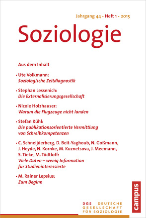 Soziologie 1.2015 von Vobruba,  Georg