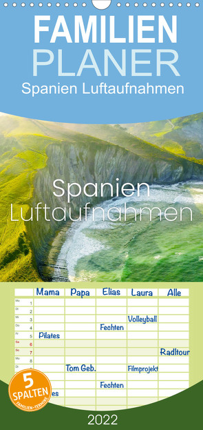 Familienplaner Spanien Luftaufnahmen (Wandkalender 2022 , 21 cm x 45 cm, hoch) von SF