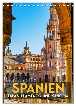 Spanien – Tapas, Flamenco und Sangria (Tischkalender 2024 DIN A5 hoch), CALVENDO Monatskalender von SF,  SF